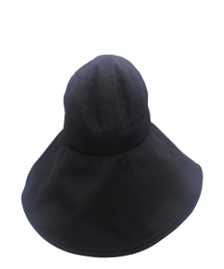 Cotton Wide Brim Bucket Hat  HA300281 Black